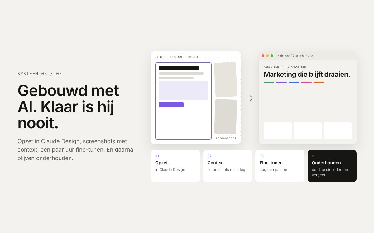 Van eerste opzet in Claude Design tot een werkende website, gebouwd met Claude
